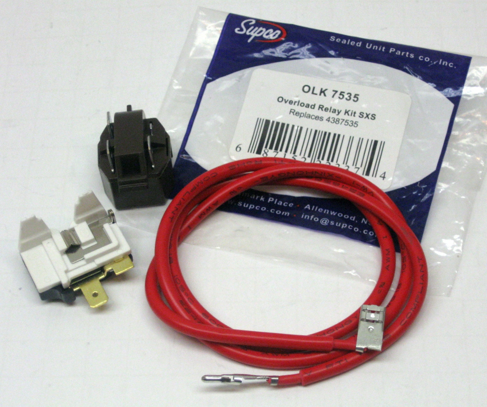 10 Pk 4387535 Refrigerator Relay and Overload Fits Whirlpool Kenmore compressor 