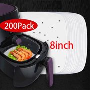 200Pack Air Fryer Pad Parchment Paper Baking Accessories Oven Oil Absorption Kitchen Airfryer Paper-8Inch