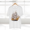 thumbnail image 3 of Ship Graphic Unisex 100 Cotton T-Shirt with Gold Frigate Art Design 2, 3 of 16