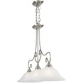 thumbnail image 6 of 13 inch 3 Light Brushed Nickel Island with White Alabaster Glass Shade, 6 of 7