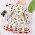 thumbnail image 2 of Mzoazpie 1pc Toddler Baby Girls Outfits Christmas Dress Children Kids Santa Suit 2-3 Years, 2 of 8