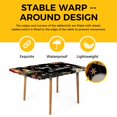 thumbnail image 4 of Merry Christmas Table Cloths for 5 Foot Rectangle Tables, Black Xmas Tree Snowflake Poinsettia Patio Waterproof Elastic Fitted Tablecloths, Washable Rectangular Table Cover for Camping, 4 of 8