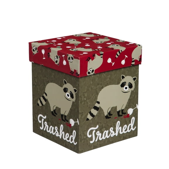 Stemless Wine Glass w/Box, Trashed