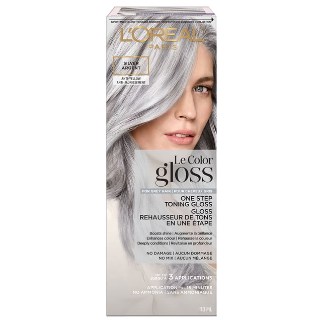 Brillo para el cabello L'Oreal Paris Le Color Gloss Tonificante, 120 ml, plateado