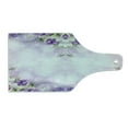 thumbnail image 2 of Floral Cutting Board, Composition of Blossoming Flowers with Green Spring Leaves Romantic Nature, Tempered Glass Cutting and Serving Board, Wine Bottle Shape, Lilac Purple Green, by Ambesonne, 2 of 5