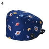 Bluelans Racoon Fox Print Sweat Absorbant Dust Proof Scrub Cap Buttons Adjustable Hat,Scrub Cap-4#