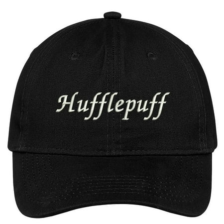 Trendy Apparel Shop Hufflepuff Embroidered Soft Crown 100% Brushed Cotton Cap