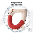 thumbnail image 6 of Hiroekza Toilet Seat Covers,Soft Warmer Toilet Seat Cushion Cover Zipper Model Toilet Seat Household Embroidery Sitting Washer Toilet Seat Cover Cute Washer Universal Toilet Seat Clearance, 6 of 6