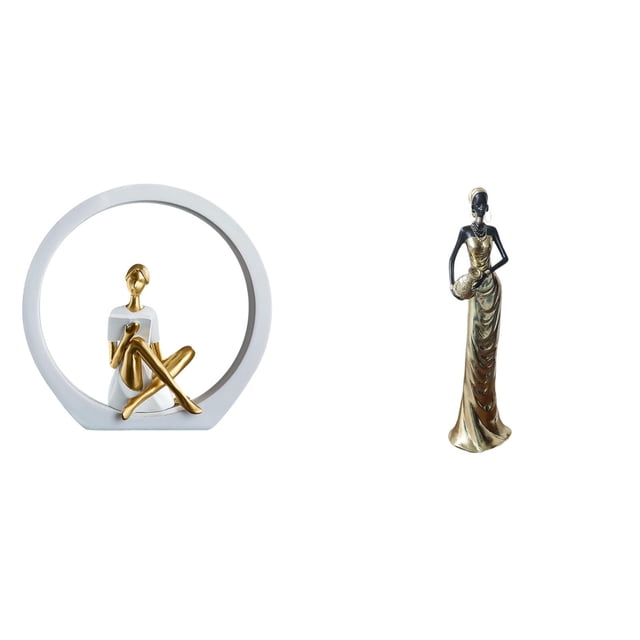 Estatua de niña,Estatuas de mujeres y niñas,figuritas decorativas elegantes,Escultura de arte abstracto,regalo creativo y moderno para el hogar.,Figura de escritorio,Artesanía de escritorio