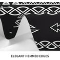 thumbnail image 4 of Geometric Tribal Table Cloth Rectangle - Chic Bohemian Ethnic Table Cover Black White Stripes Triangle Tablecloth Tabletop Decoration for Picnic Banquet Party Kitchen - 60 x 84 Inch, 4 of 6