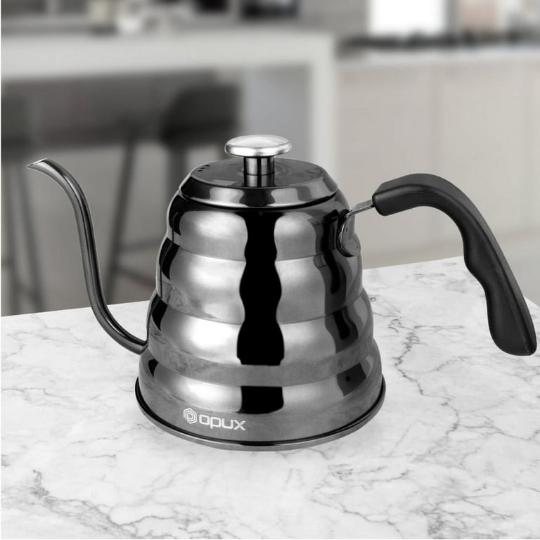 Coffee Kettle, 3L Aluminum Alloy Coffee Pot Percolator Tea Kettle with Lid  for Making Milk Tea and Coffee, Suitable for Induction Cooker