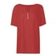 thumbnail image 5 of Vestidos Casuales Para Mujer, Blusas De Mujer De Moda Camisa de botones lisa de moda para mujer, blusa holgada con cuello en V para mujer, 5 of 6