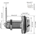 thumbnail image 6 of LINLIN Combination Cabinet Cam Lock, 1-1/8 Inch 3-Digit Rotating Tongue Lock Keyless Security Drawer Secure File Drawer Dresser RV Cylinder Replacement Lock Hardware, 6 of 7