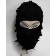 thumbnail image 3 of Black Double Layer Ski Mask And Balaclava  Round Cut, Distressed Details, 3 of 3