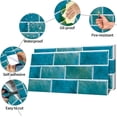 thumbnail image 2 of Yuarrent 12 azulejos de pared adhesivos impermeables autoadhesivos para baño y cocina, de alta viscosidad y resistentes al aceite. Decoración del hogar, 2 of 3