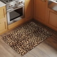 thumbnail image 2 of 2x3 Door Mat Rug, Leopard Printed Non-Skid Rubber Backing Large Rectangle Rugs - Living Room Bedroom Home Office, Modern Animals Textured Brown Indoor Floor Mat Carpets Washable Rug, 2 of 9