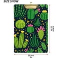 thumbnail image 3 of 12.5"x9" Cactus Clipboards, Standard A4 Letter Size Nursing Clipboard with Low Profile Metal Clip Decorative Clip Board for Office Supplies,Silver, 3 of 7