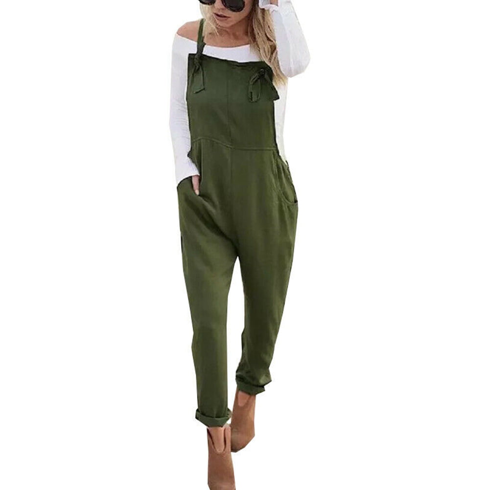 RAISINGTOP Womens Casual Jumpsuits Long Sleeve Deep V Neck Drawstring High Waisted Long Pants Rompers Clubwear Overalls 