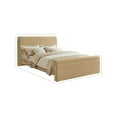 thumbnail image 3 of Meridian Furniture Sloan Camel Velvet Queen Bed, 3 of 7