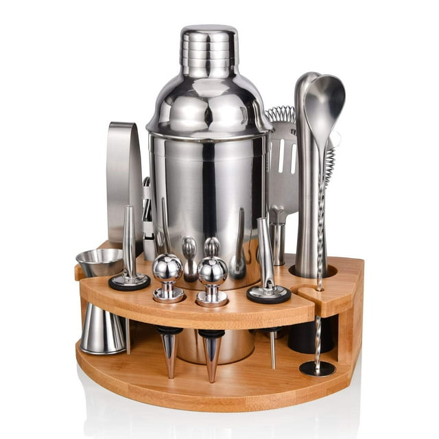 Set de coctelera Esmula Bartender Kit de 750 ml, 12 piezas con soporte