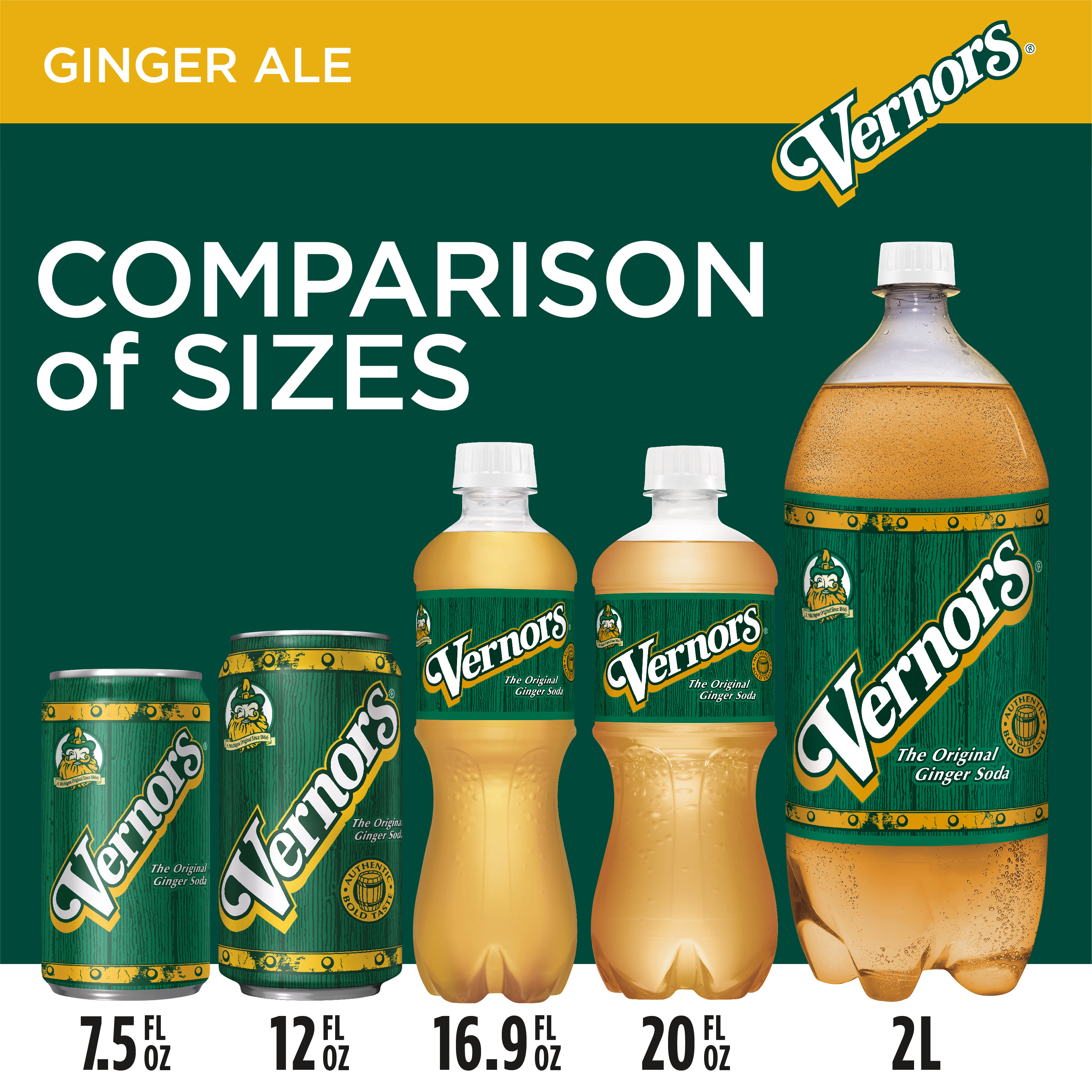 Vernors Caffeine Free Ginger Ale Soda Pop, 16.9 fl oz, 6 Pack Bottles - image 4 of 13