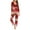 Red, variant on Tnhcen 2-Piece Christmas Snowflake Print Pajamas for Women Warm Soft V-Neck Casual Long Sleeve Top Pants Pjs Set Lounge Nightwear Homewear S-3XL
