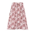 thumbnail image 5 of Fantaslook Womens Midi Skirts Elastic High Waist Boho Skirt Flowy Trendy Skirts with Pockets, 5 of 9