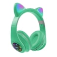 thumbnail image 2 of Cateissary Auriculares con orejas de gato con micrófono Bluetooth 5,0, auriculares inalámbricos con cancelación de ruido RGB, Gamer, adultos, niños y Cables de audio/vídeo No.04, 2 of 8