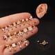thumbnail image 1 of Pendientes de circonita de varilla fina de acero inoxidable de 20 g, pendientes de bola de tornillo, pendientes de perforación de moda y populares, 1 of 5