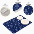 thumbnail image 4 of FREEAMG Dish Drying Mat Navy Blue Anchors Microfiber Kitchen Dish Mat Super Absorbent Dish Drainer Mat Fast Drying Heat-resistant Drying Mat for Kitchen Counter, 16"x18", 4 of 7