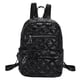 thumbnail image 2 of Bolsa Mochilas acolchadas para mujer, mochila escolar de invierno con entramado rombal para niñas (negro) Tmvgtek Para estrenar, 2 of 3