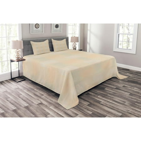 Geometric Bedspread Set Geometric Checkered Vintage Stripped Pattern Pastel Colors Abstract Design Decorative Quilted Coverlet Set With Pillow Shams
