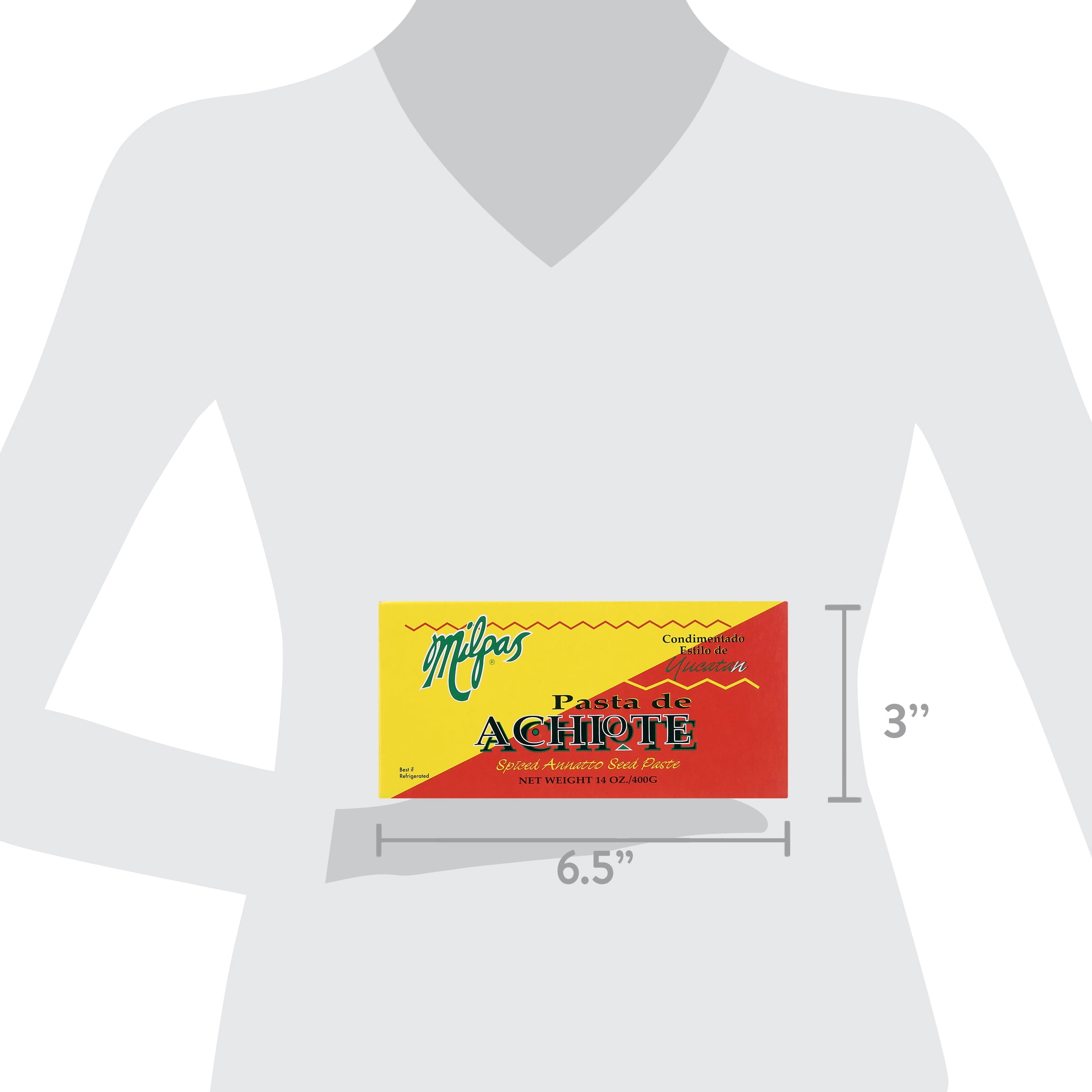 (3 pack) Milpas Pasta De Achiote cooking paste, packed in a family size 14oz individually wrapped package.