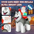 thumbnail image 3 of 8×7FT Christmas inflatables Santa Riding Husky Dog, Giant Christmas Decoration Outdoor Built-in Bright LEDs Blow Up Yard Decoration Blowups for Holiday Party Xmas New Year, 3 of 6
