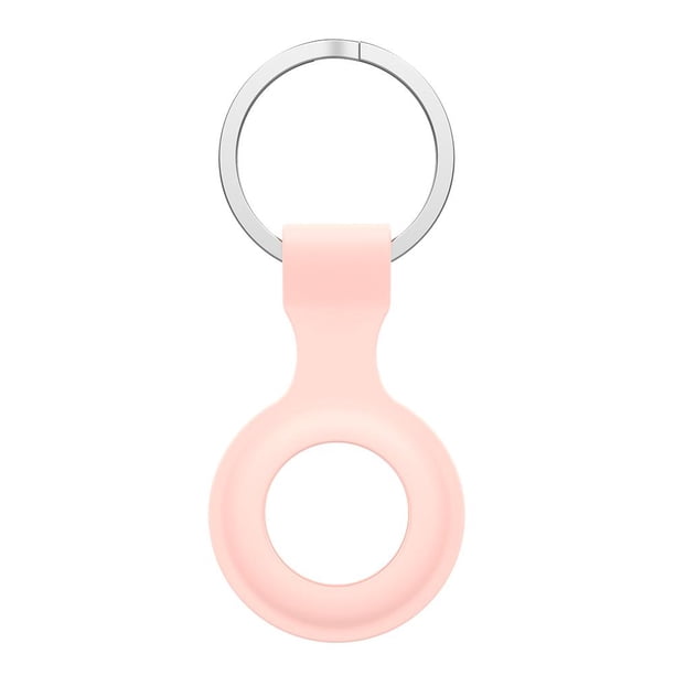Funda de silicona para llavero para Apple Airtags Locator Tracker (rosa)