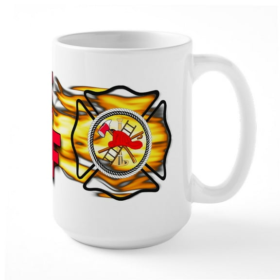 CafePress - Fire Chief Large Mug - 15 oz Ceramic Large White Novelty Mug
