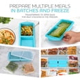 thumbnail image 6 of Silicone Freezer Tray With Lid-soup Container Molds-2-cup Extra Large Ice Cube Tray-makes 4 500ml Portions Cubes  For Freezing Soup Stews Sauces.oven&dishwasher-safe(2-pack), 6 of 7