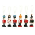 thumbnail image 2 of 6pcs 2.76in adornos de Navidad nueces marioneta tienda ventana Navidad árbol colgante de decoración CUTICAT 6 piezas figura de soldado cascanueces, 2 of 7