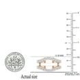 thumbnail image 5 of Dazzlingrock Collection Round White Diamond Wedding Enhancer Guard Double Ring for Women (1.75 ctw, Color I-J, Clarity I1-I2) in 18K Rose Gold, Size 6, 5 of 6