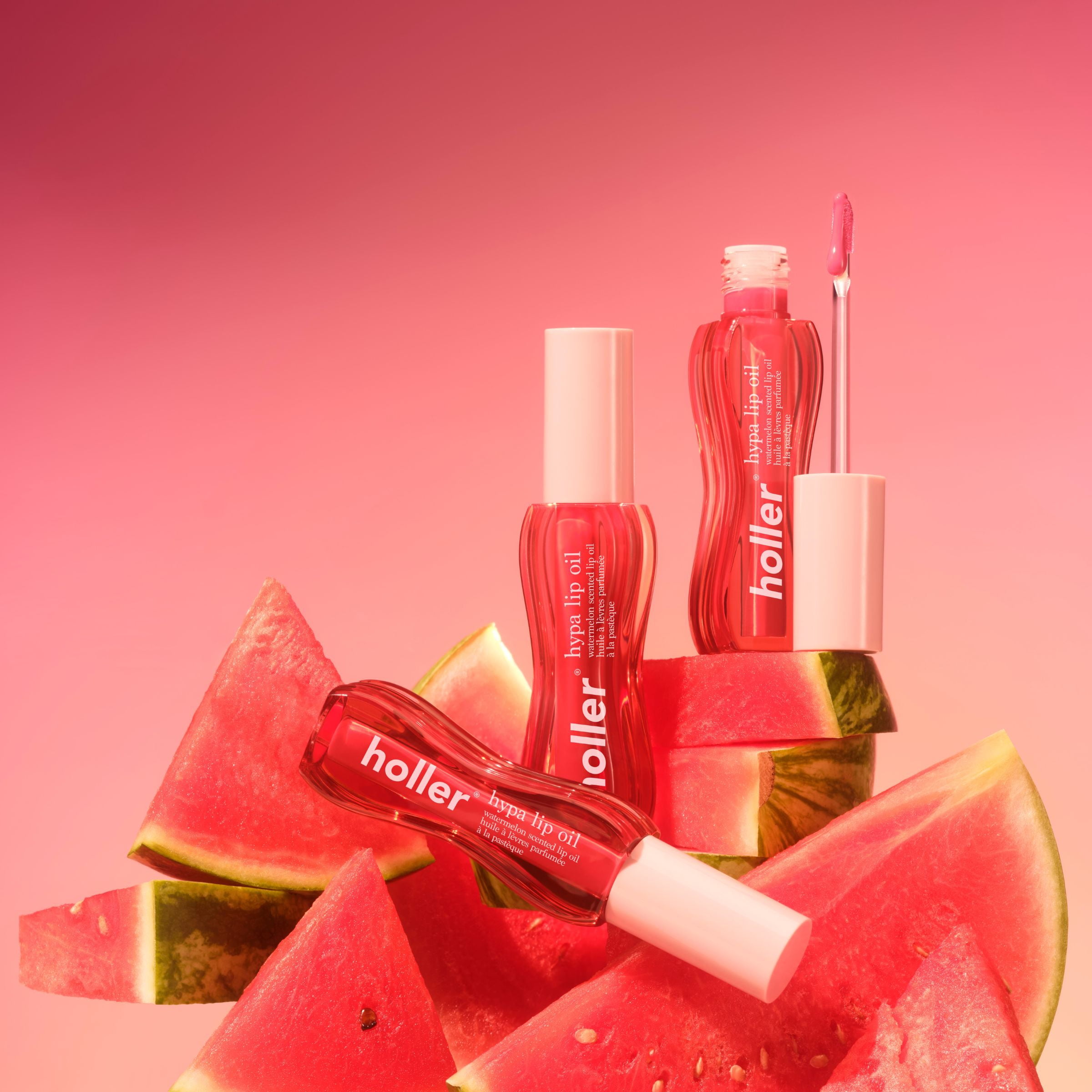 Holler Hypa Lip Oil Juicy Cute Watermelon Scented Lip Oil, 0.13 Fl Oz