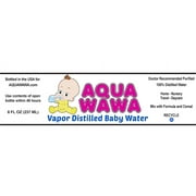 AQUAWAWA Nursery Water For Babies 24 Pack 8 Oz Bottles Purified Vapor Distilled | Single Serve| Lightweight For Diaper Bag | BPA, Fluoride, Chemical And Mineral | Dr Recommended, Baby Safe,