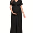 thumbnail image 1 of QJUHUNG Superbe Robe Maxi de Maternité Grande Taille - Robes d'Été pour Séance Photo et Grossesse - Vêtements de Maternité Confortables, Fluides et Élégants pour Futures Mamans, 1 of 7