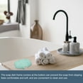 thumbnail image 6 of Uxcell Soap Dish with Drain Tray, Silicone Self Draining Waterfall Soap Saver Holder, Blue, 6 of 6
