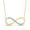 Yellow Gold Vermeil Plated, variant on Infinity Diamond Necklace for Women | 925 Sterling Silver Necklace with 1/20 Ct Natural Diamond