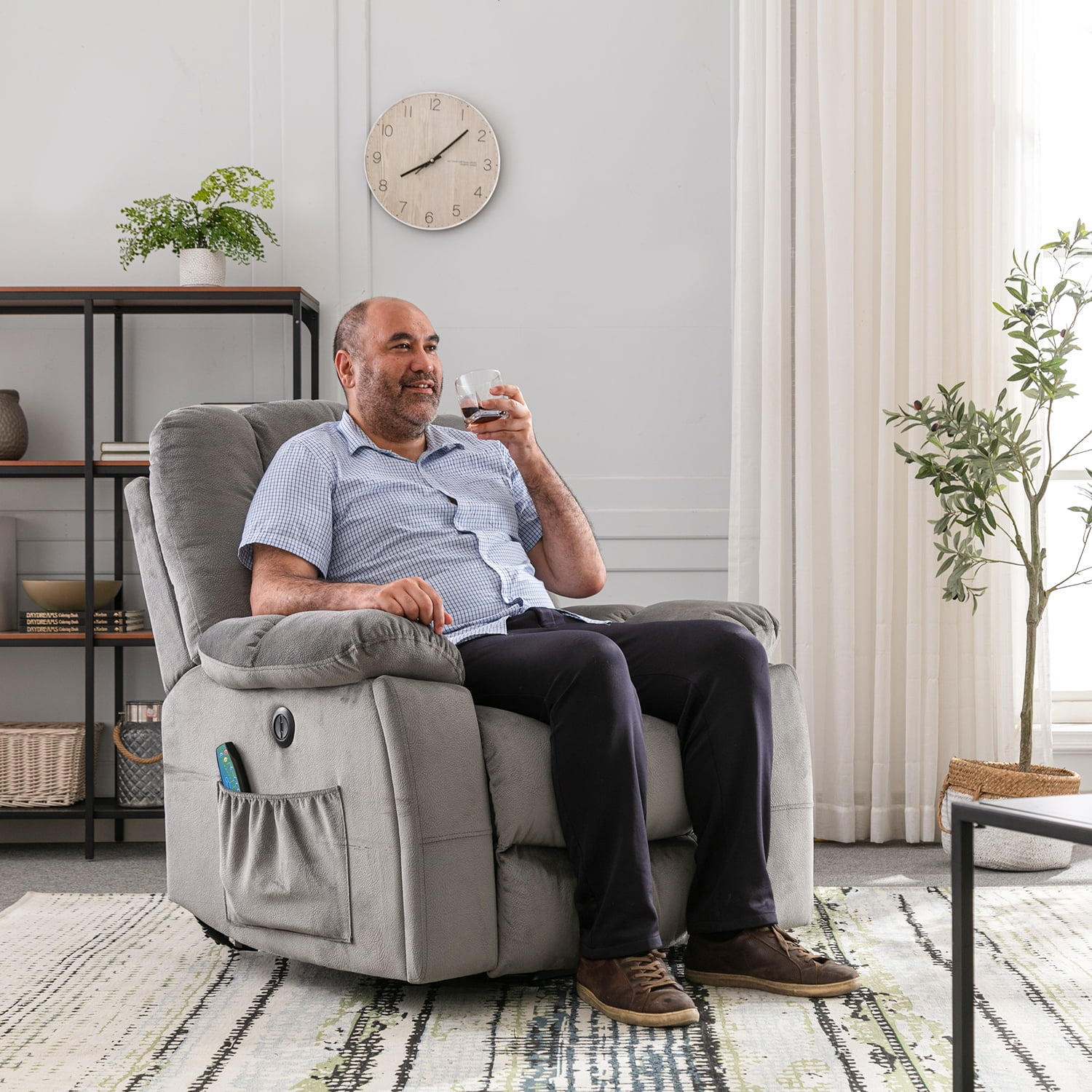 Buy BonzyHome Large Electric Lift Recliner Chair with Massage and Heat