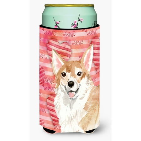 

Carolines Treasures BB9484TBC Corgi Love Tall Boy Beverage Insulator Hugger Tall Boy multicolor