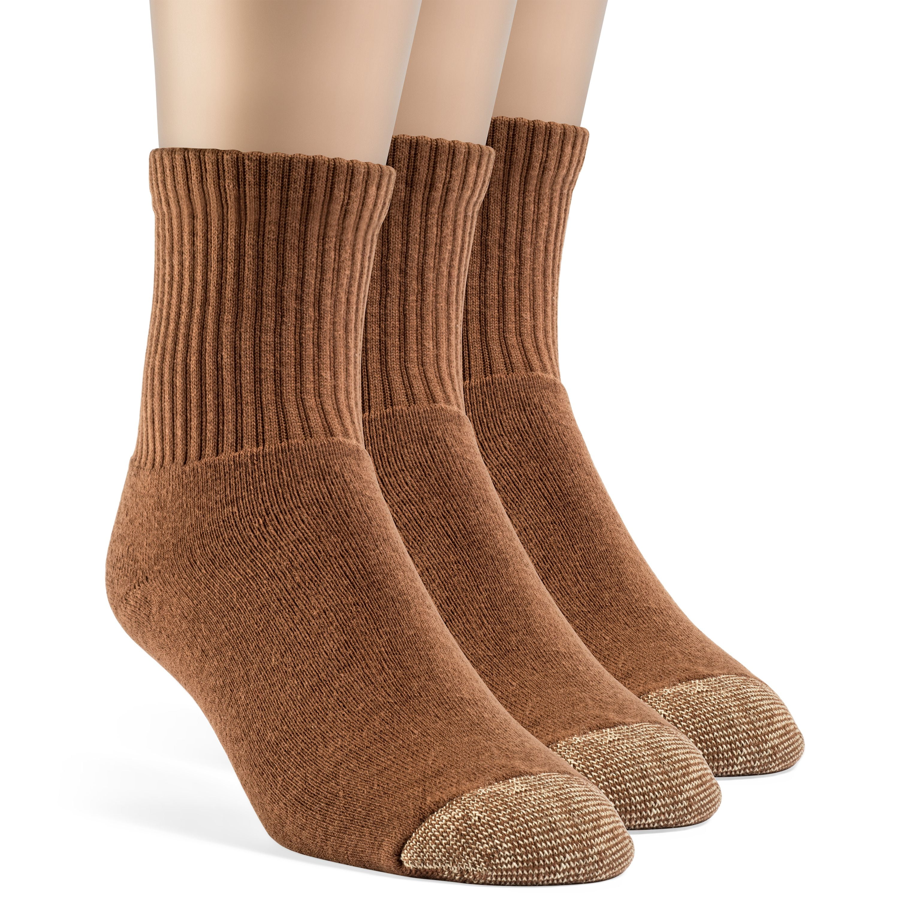 Frad Rivka Women's Cotton Premium Quarter Cushion Socks 3 Pairs