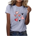 thumbnail image 2 of Haivin Womens T Shirts Short Sleeve Tops Casual Blouses Spring Summer Outfits Flowy Front Scooped Neck, 2 of 5