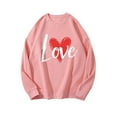 thumbnail image 4 of cocolona Womens Valentines Sweatshirts Casual Loose Crew Neck Long Sleeve Shirts Fashion Heart Print Pullover Tops Graphic Sweatshirts, 4 of 7