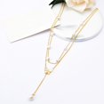 thumbnail image 4 of Collar en capas Yuyangstore con colgante de mariposa Doble gargantilla Cadena con Borlas, 4 of 8